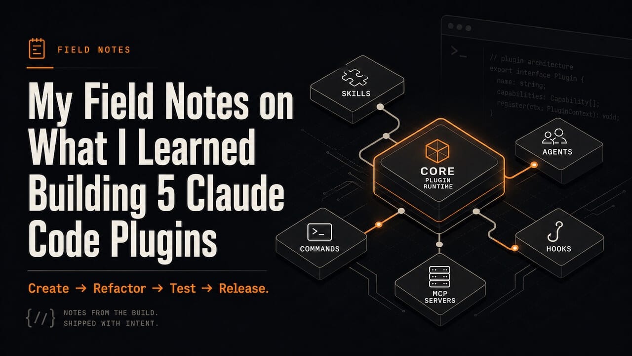 My Field Notes on What I Learned Building 5 Claude Code Plugins